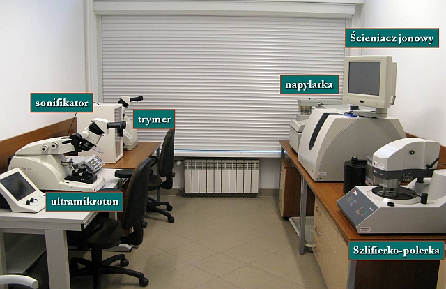 Laboratorium mikroskopii - preparatyki próbek mikroskopowych